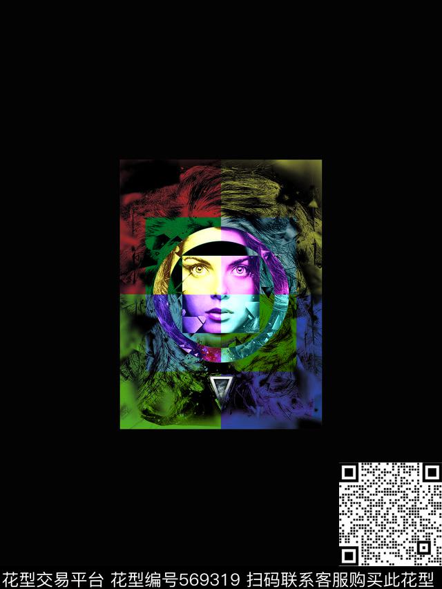 纪梵希个性原创数码印花华亿平台下载（图片编号: 569319） - 瓦栏（Walan）