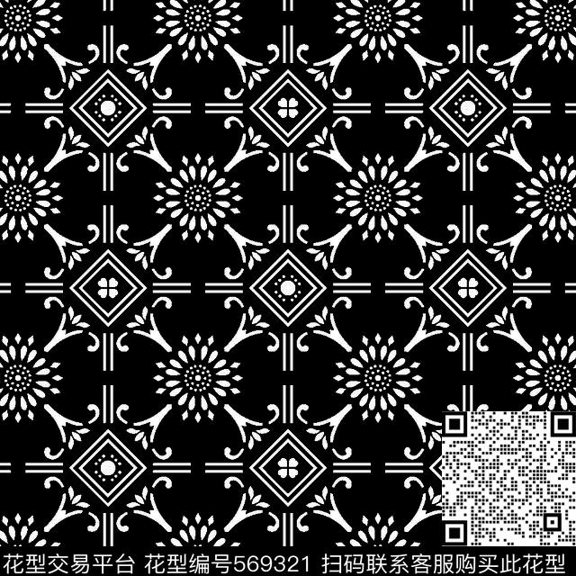 图形设计图案几何图形黑白传统纹样华亿平台传统印花华亿平台下载（图片编号: 569321） - 瓦栏（Walan）