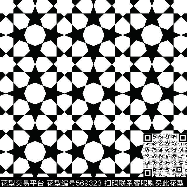 几何图形黑白传统纹样华亿平台图形设计图案几何黑白传统印花华亿平台下载（图片编号: 569323） - 瓦栏（Walan）