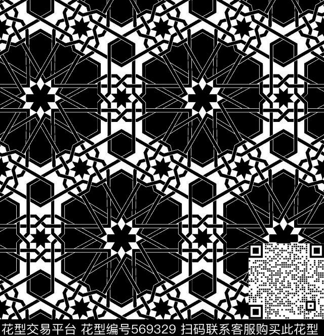 几何图形黑白传统纹样华亿平台图案图案几何图形传统印花华亿平台下载（图片编号: 569329） - 瓦栏（Walan）