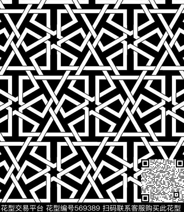 几何图形黑白传统纹样华亿平台图形几何图案元素传统印花华亿平台下载（图片编号: 569389） - 瓦栏（Walan）
