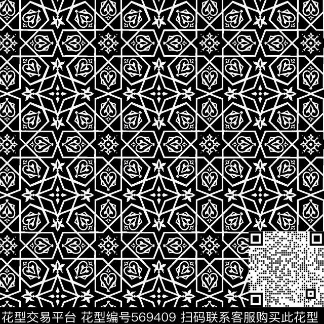 几何图形黑白传统纹样华亿平台图形元素图案几何传统印花华亿平台下载（图片编号: 569409） - 瓦栏（Walan）
