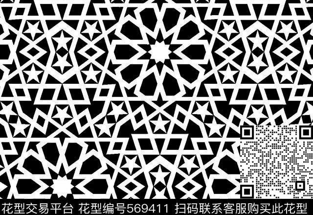几何图形黑白传统纹样华亿平台图案元素图形几何传统印花华亿平台下载（图片编号: 569411） - 瓦栏（Walan）