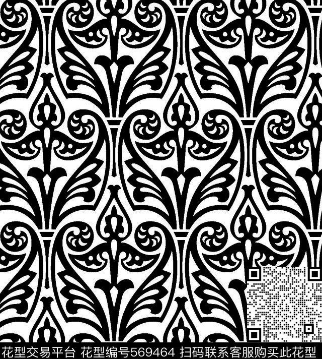 几何图形黑白传统纹样华亿平台图案元素图形几何传统印花华亿平台下载（图片编号: 569464） - 瓦栏（Walan）
