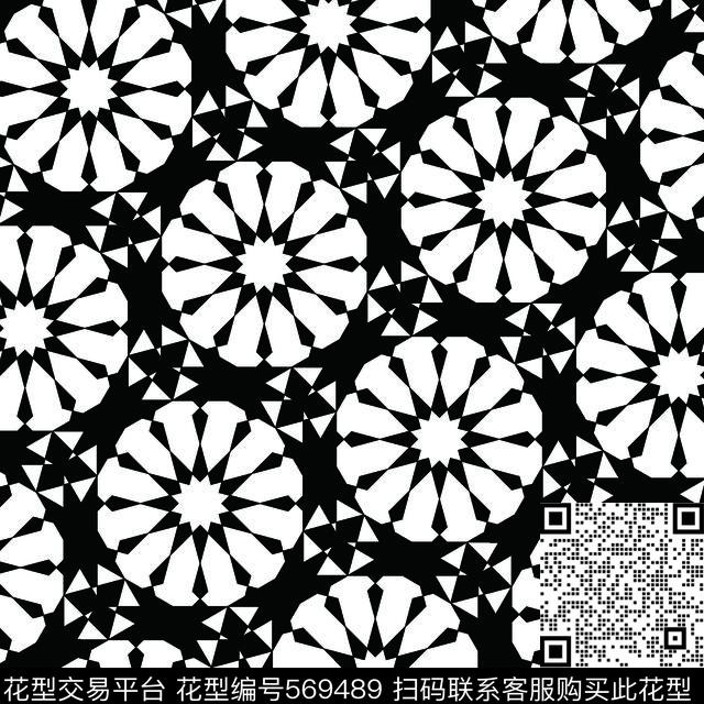 黑白四方连续几何图形传统纹样华亿平台图形元素图案几何传统印花华亿平台下载（图片编号: 569489） - 瓦栏（Walan）