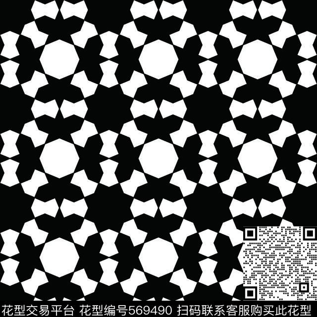 黑白四方连续几何图形传统纹样华亿平台图形元素图案几何传统印花华亿平台下载（图片编号: 569490） - 瓦栏（Walan）