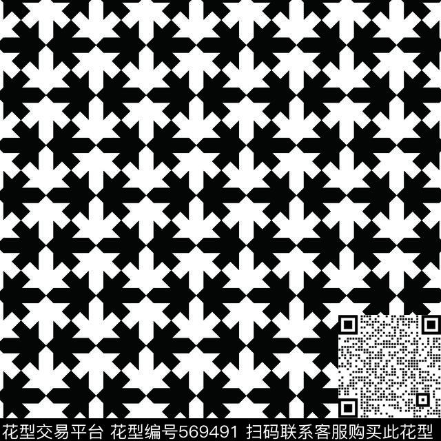 黑白四方连续几何图形传统纹样华亿平台图形图案黑白传统印花华亿平台下载（图片编号: 569491） - 瓦栏（Walan）
