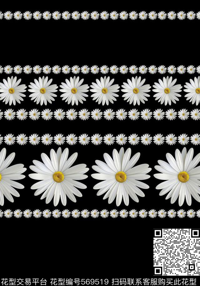 MAX-大牌风格黑底定位田园风数码印花华亿平台下载（图片编号: 569519） - 瓦栏（Walan）