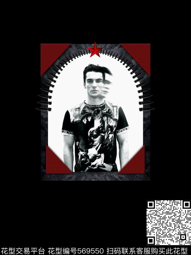 巴洛克大牌人物纪梵希数码印花华亿平台下载（图片编号: 569550） - 瓦栏（Walan）