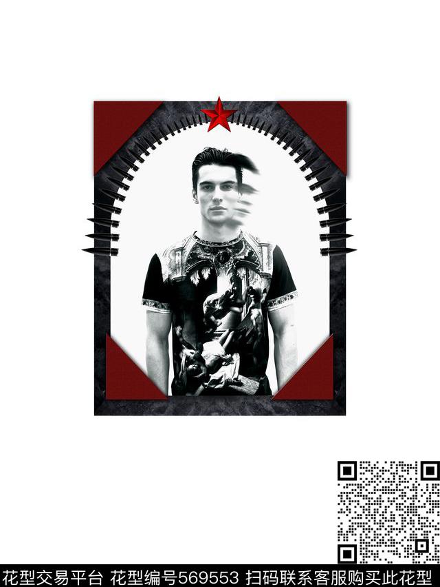 巴洛克大牌人物纪梵希数码印花华亿平台下载（图片编号: 569553） - 瓦栏（Walan）