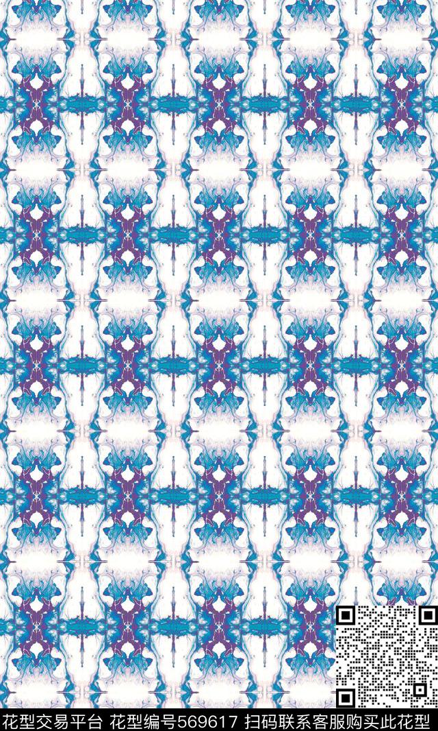 女装旗袍肌理图案抽象数码印花华亿平台下载（图片编号: 569617） - 瓦栏（Walan）