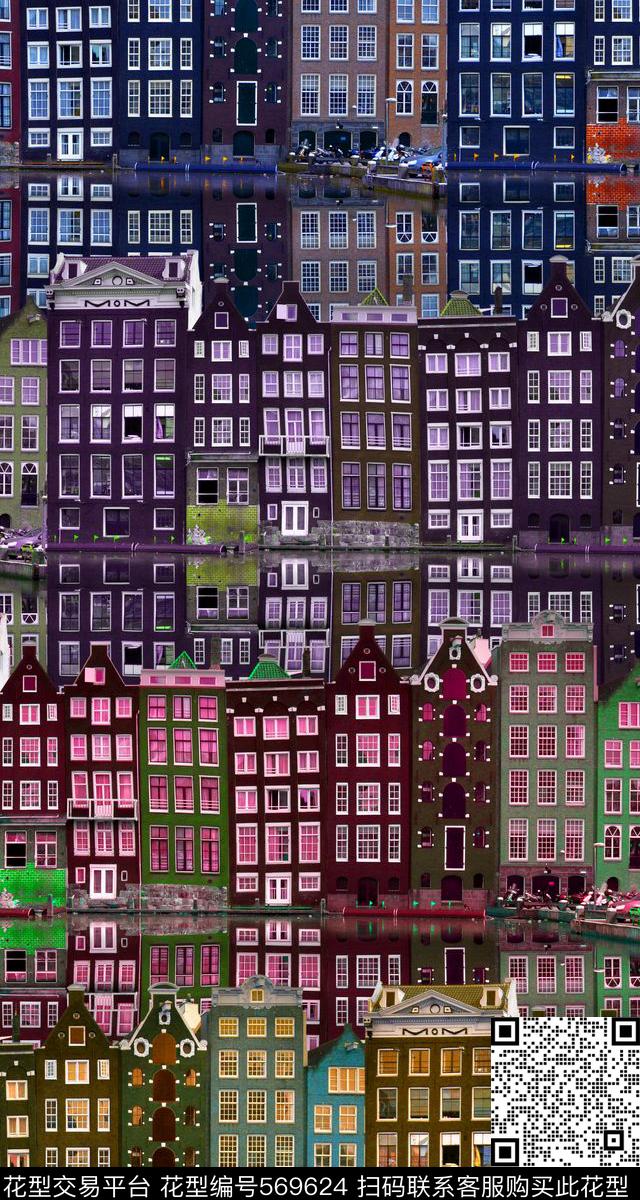 照片景观多色房子男装女张卫衣印花数码印花华亿平台下载（图片编号: 569624） - 瓦栏（Walan）