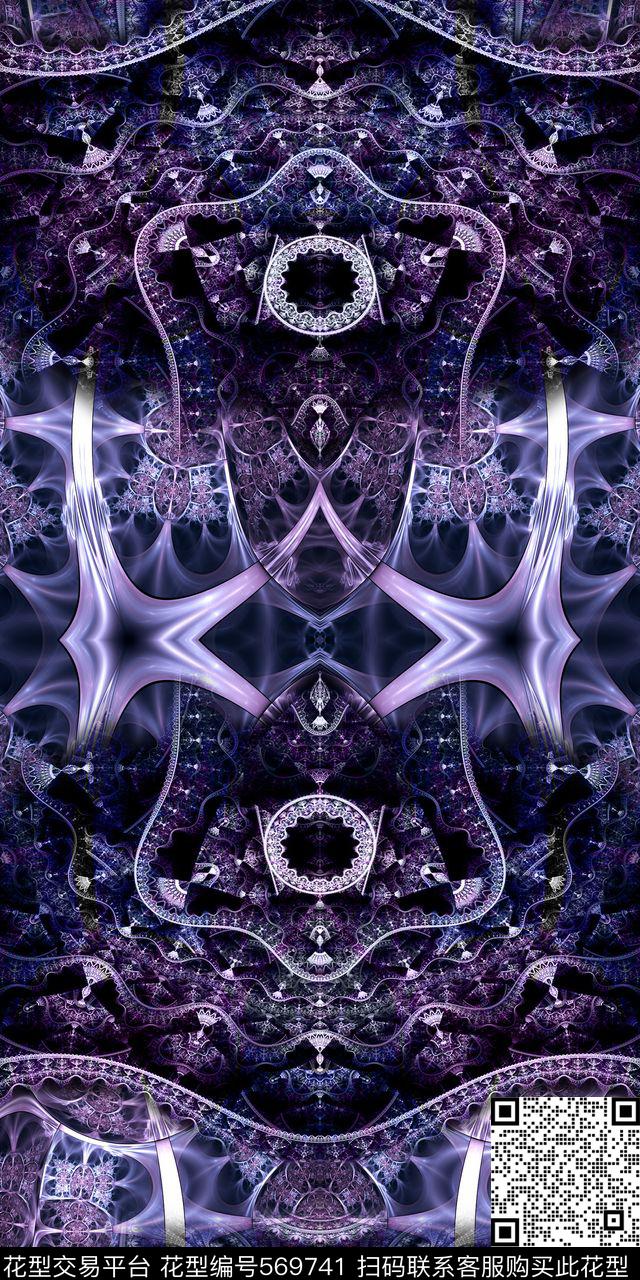 女装连衣裙梦幻色彩数码印花数码印花华亿平台下载（图片编号: 569741） - 瓦栏（Walan）