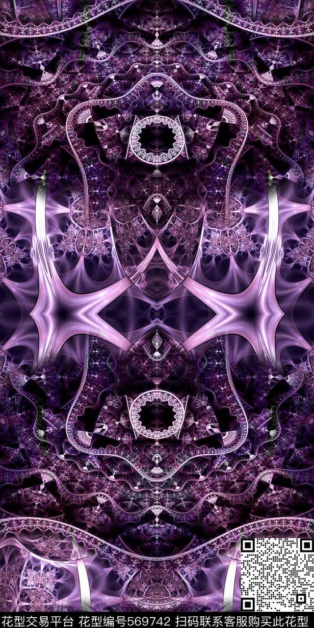 女装连衣裙梦幻色彩数码印花数码印花华亿平台下载（图片编号: 569742） - 瓦栏（Walan）