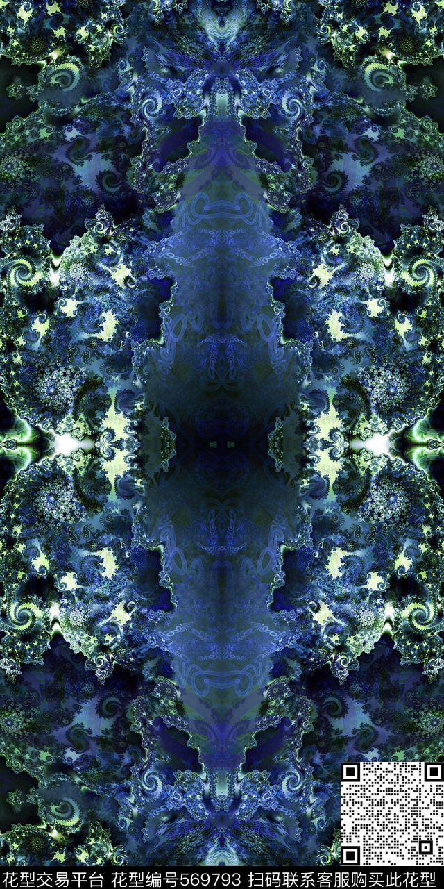 数码印花女装连衣裙流行时尚数码印花华亿平台下载（图片编号: 569793） - 瓦栏（Walan）