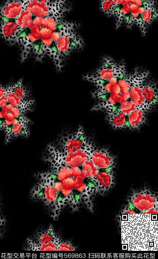 欧美风格潮流怀旧数码印花华亿平台下载（图片编号: 569863） - 瓦栏（Walan）