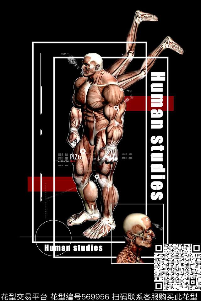 抽象肌肉人体分析图数据数码印花华亿平台下载（图片编号: 569956） - 瓦栏（Walan）