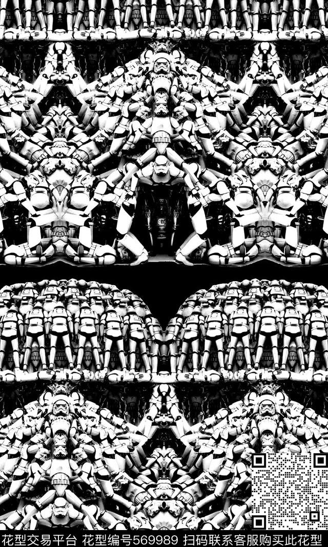 时尚潮流大牌星球大战系列数码印花华亿平台下载（图片编号: 569989） - 瓦栏（Walan）