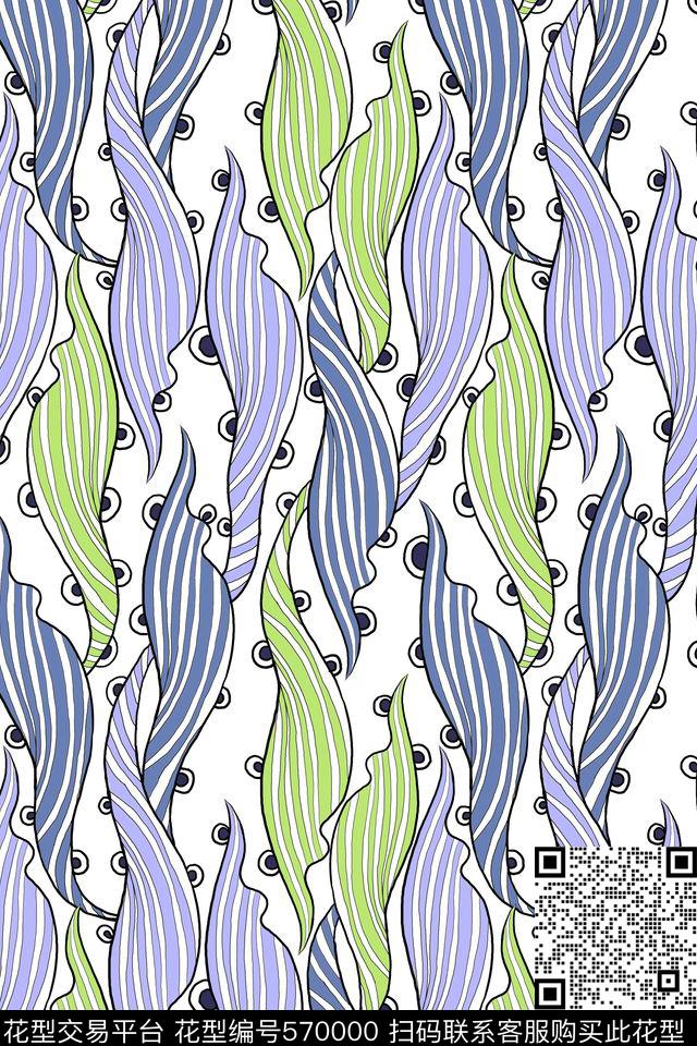 时尚潮流卷草纹传统印花华亿平台下载（图片编号: 570000） - 瓦栏（Walan）