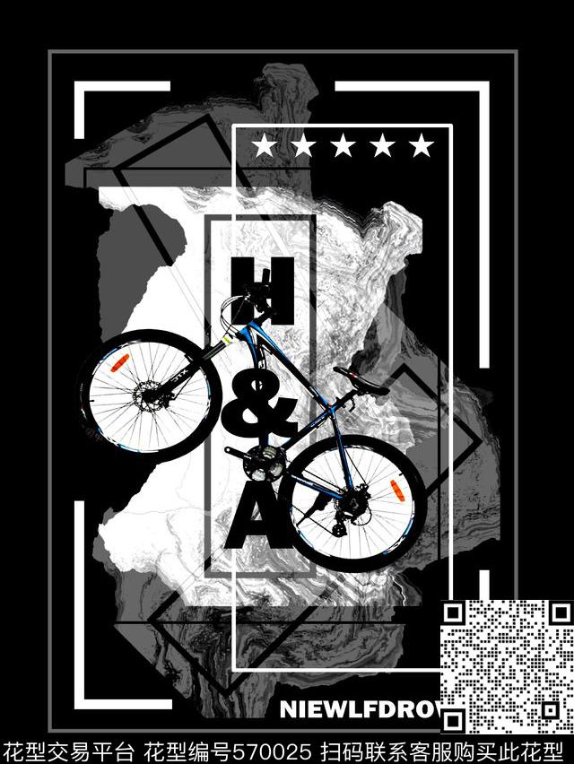 时尚潮流大牌山地自行车数码印花华亿平台下载（图片编号: 570025） - 瓦栏（Walan）