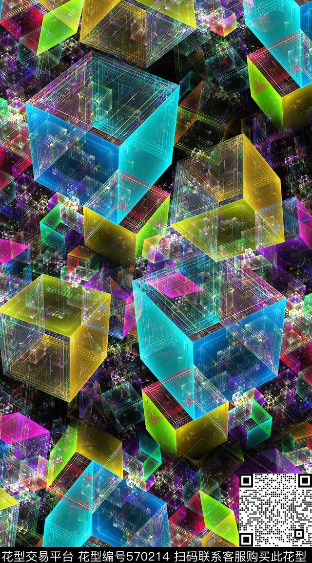 创意荧光立体数码印花华亿平台下载（图片编号: 570214） - 瓦栏（Walan）