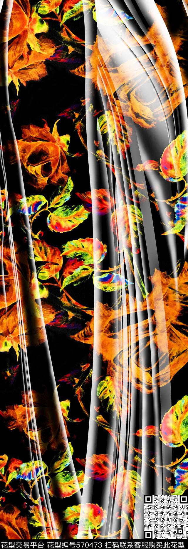 欧美创意时尚数码印花华亿平台下载（图片编号: 570473） - 瓦栏（Walan）