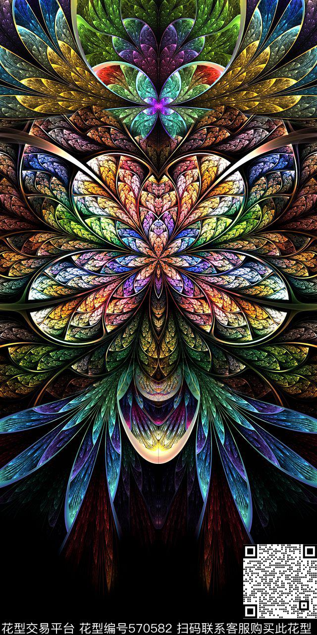 时尚分形光影数码印花华亿平台下载（图片编号: 570582） - 瓦栏（Walan）