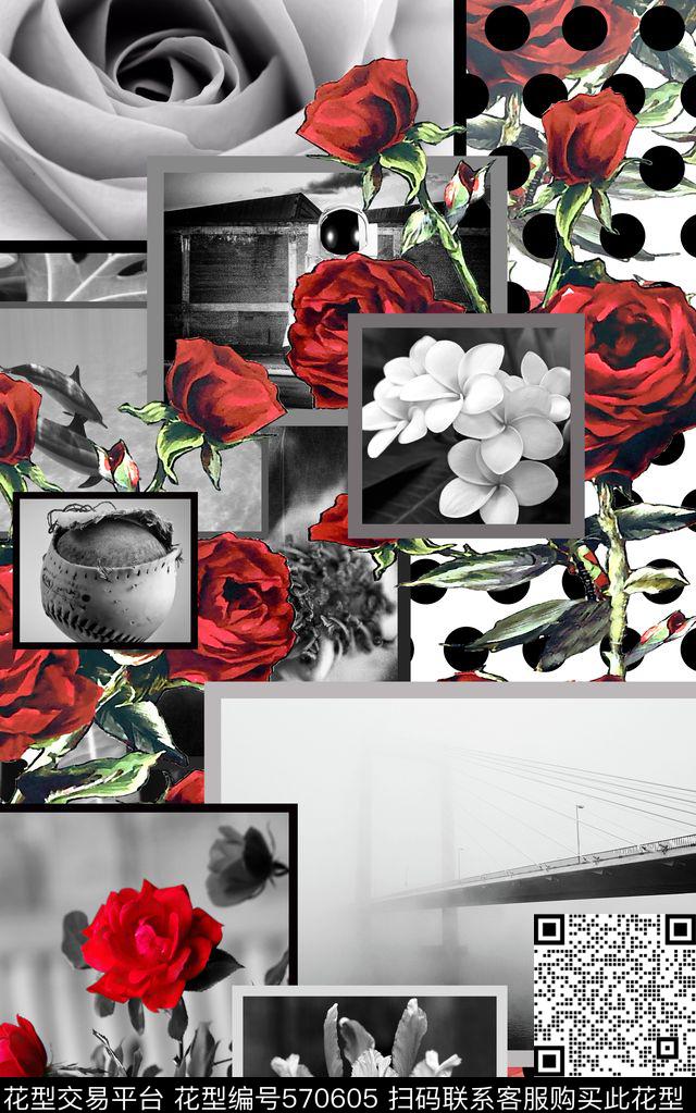 复古创意潮流数码印花华亿平台下载（图片编号: 570605） - 瓦栏（Walan）