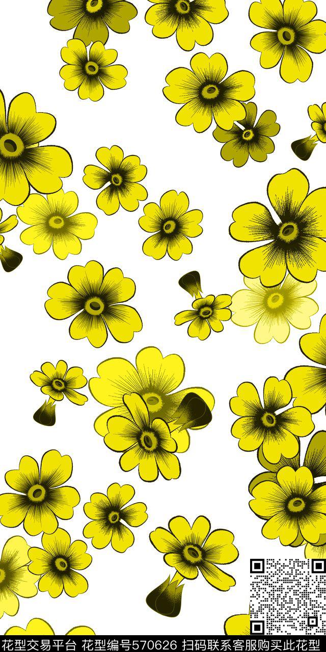 花卉时尚组合传统印花华亿平台下载（图片编号: 570626） - 瓦栏（Walan）