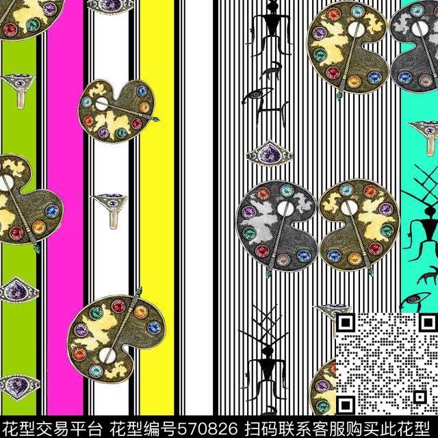 几何几何线条古文样绘画板珠宝首饰几何印花数码印花华亿平台下载（图片编号: 570826） - 瓦栏（Walan）