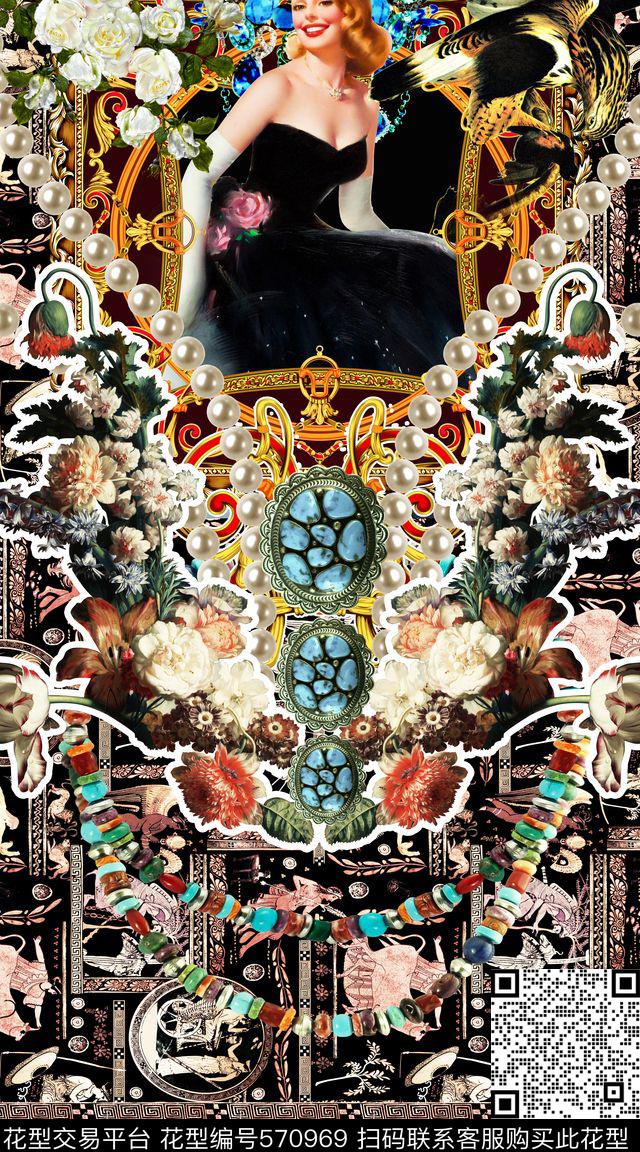 创意定位复古数码印花华亿平台下载（图片编号: 570969） - 瓦栏（Walan）