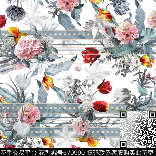 复古花卉家纺数码印花华亿平台下载（图片编号: 570990） - 瓦栏（Walan）