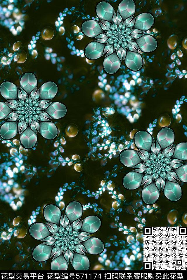 花卉数码科技男装数码印花华亿平台下载（图片编号: 571174） - 瓦栏（Walan）