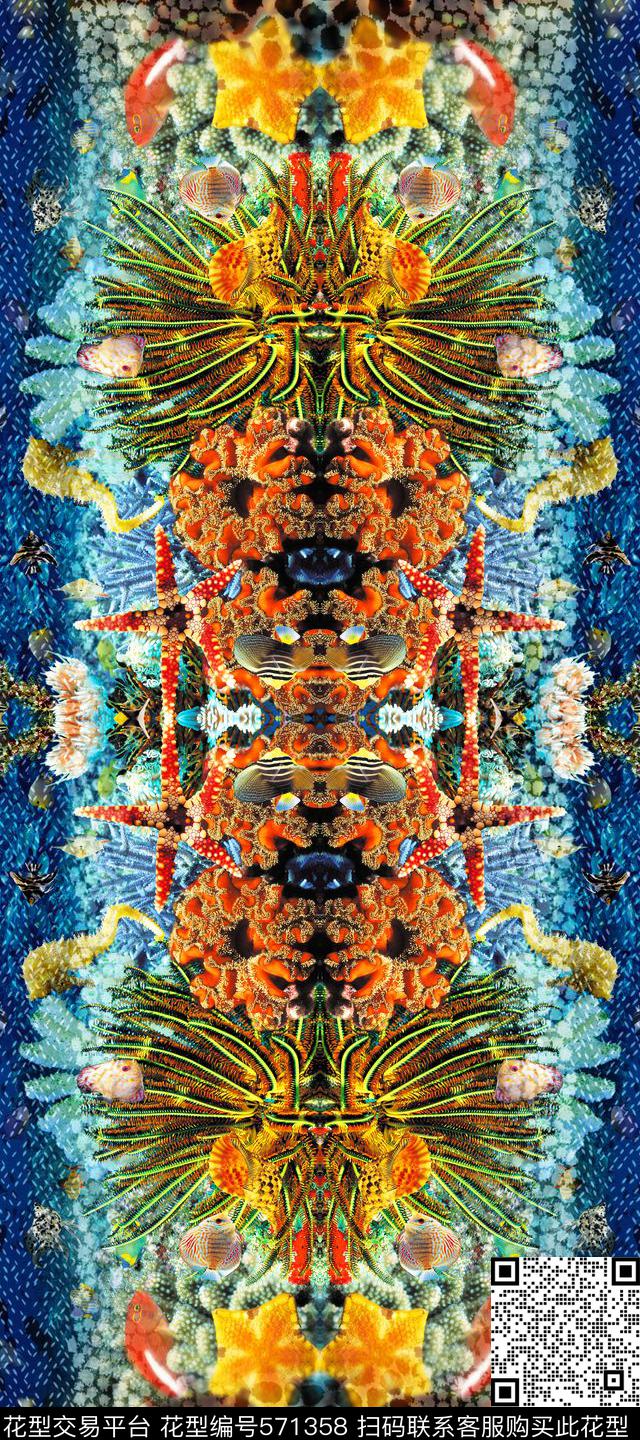 豹纹豹纹海底世界丝巾华亿平台潮流时尚数码印花华亿平台下载（图片编号: 571358） - 瓦栏（Walan）