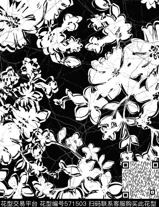 潮流简约裂纹传统印花华亿平台下载（图片编号: 571503） - 瓦栏（Walan）