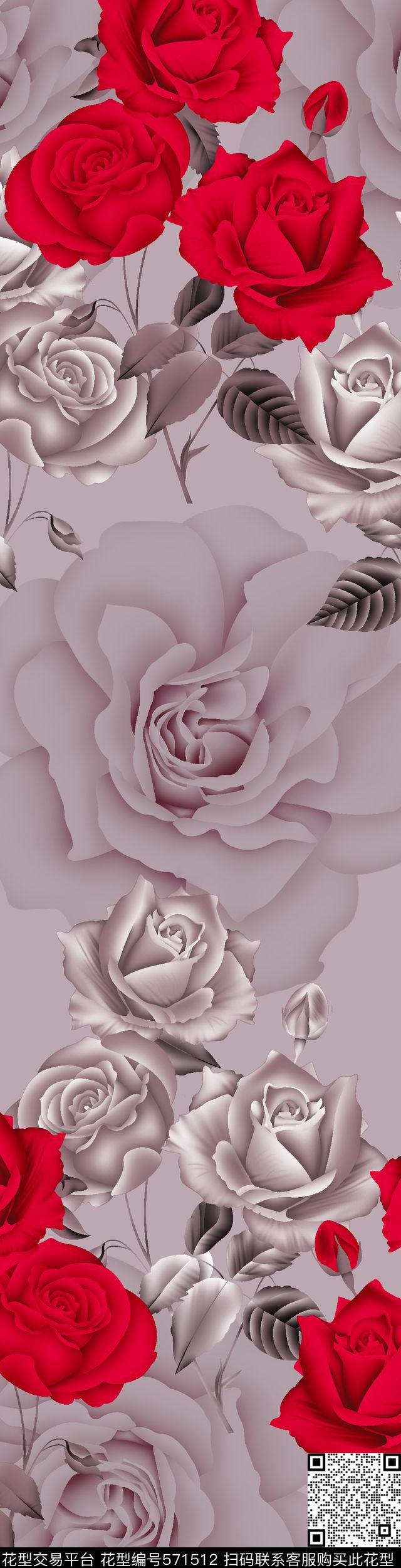 水彩潮流高端传统印花华亿平台下载（图片编号: 571512） - 瓦栏（Walan）