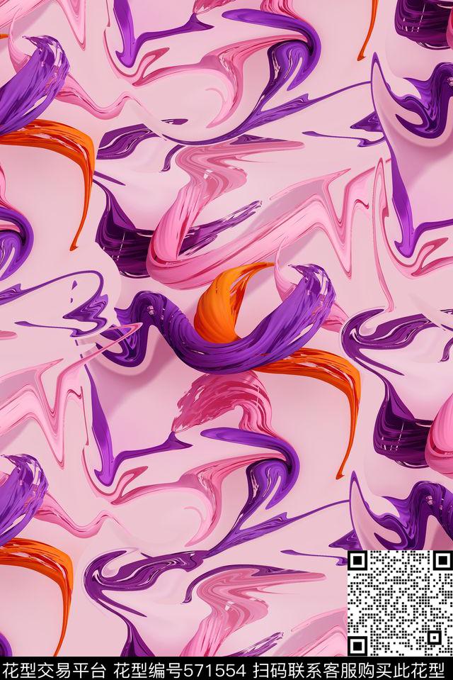 抽象女装华亿平台时尚数码印花华亿平台下载（图片编号: 571554） - 瓦栏（Walan）