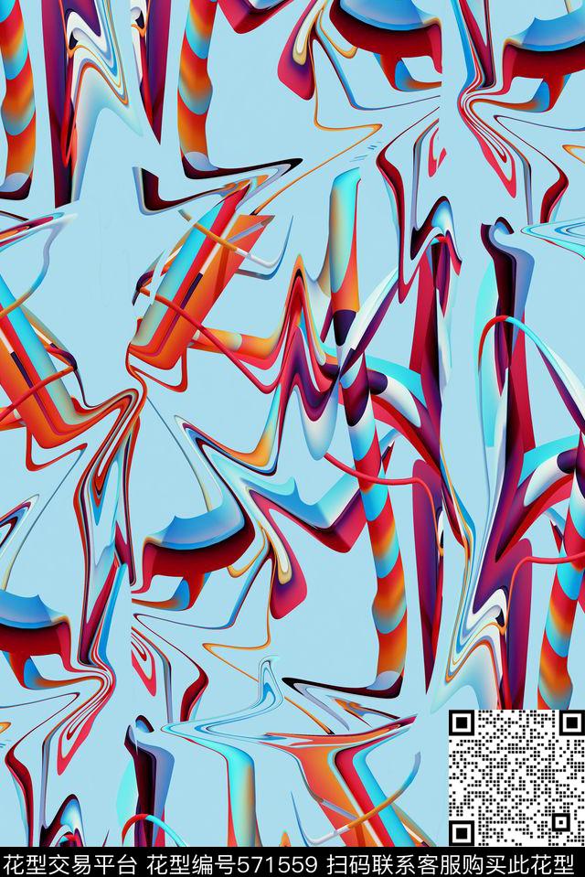 时尚大牌欧美风格手绘油画春夏华亿平台数码印花华亿平台下载（图片编号: 571559） - 瓦栏（Walan）