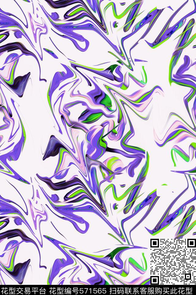 时尚大牌欧美风格手绘油画春夏华亿平台数码印花华亿平台下载（图片编号: 571565） - 瓦栏（Walan）