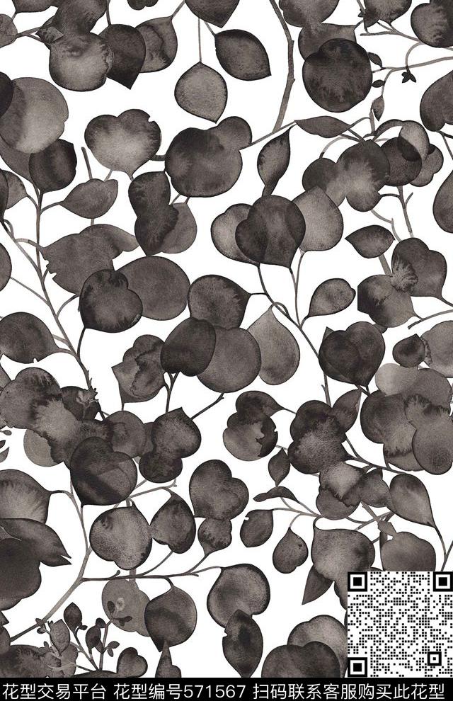 手绘花草宫廷风民族风数码印花华亿平台下载（图片编号: 571567） - 瓦栏（Walan）