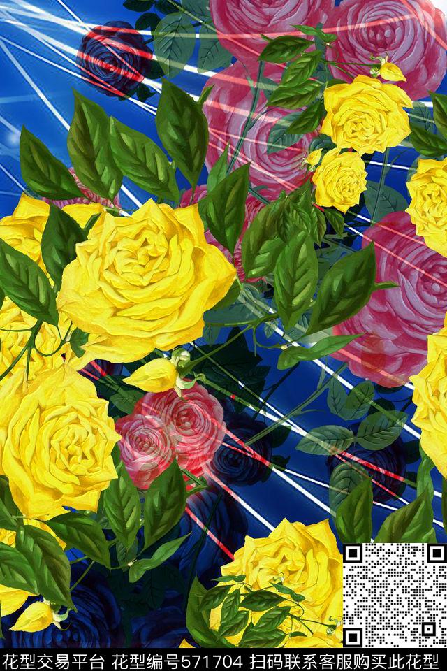 花卉民族风女装家纺数码印花华亿平台下载（图片编号: 571704） - 瓦栏（Walan）