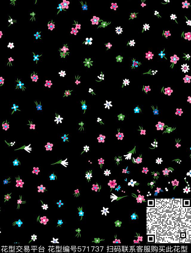 小翠花腰果抽象花卉传统印花华亿平台下载（图片编号: 571737） - 瓦栏（Walan）