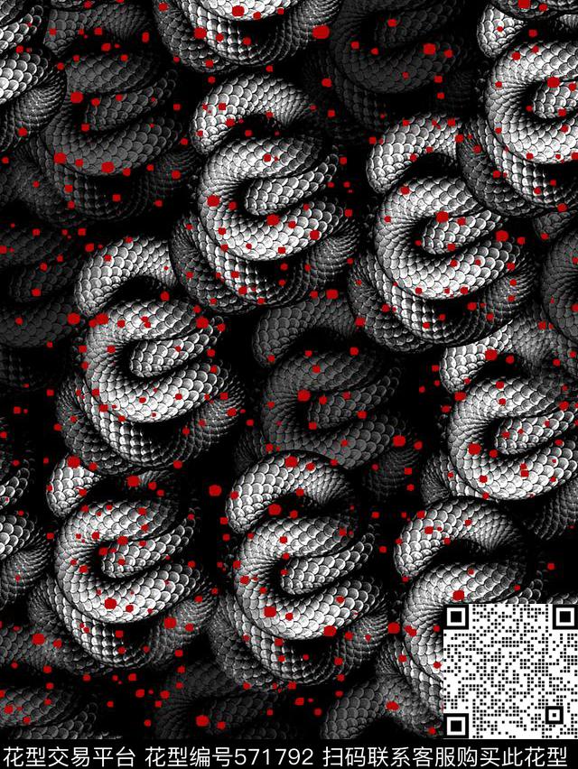 时尚潮流大牌动物纹理数码印花华亿平台下载（图片编号: 571792） - 瓦栏（Walan）