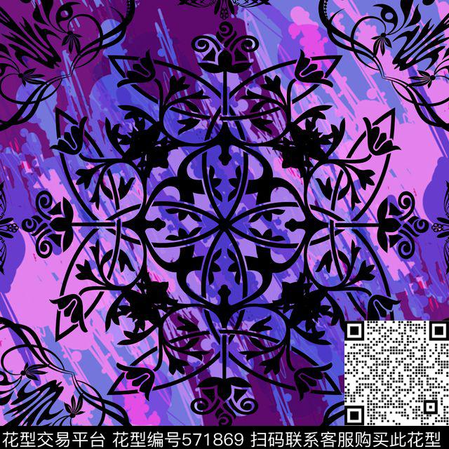 民族创新丝巾数码印花华亿平台下载（图片编号: 571869） - 瓦栏（Walan）