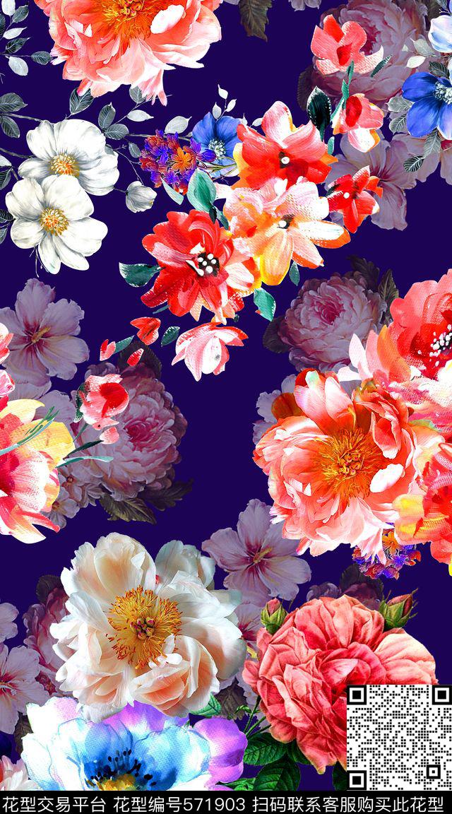 抽象创意欧式底纹油画数码印花华亿平台下载（图片编号: 571903） - 瓦栏（Walan）