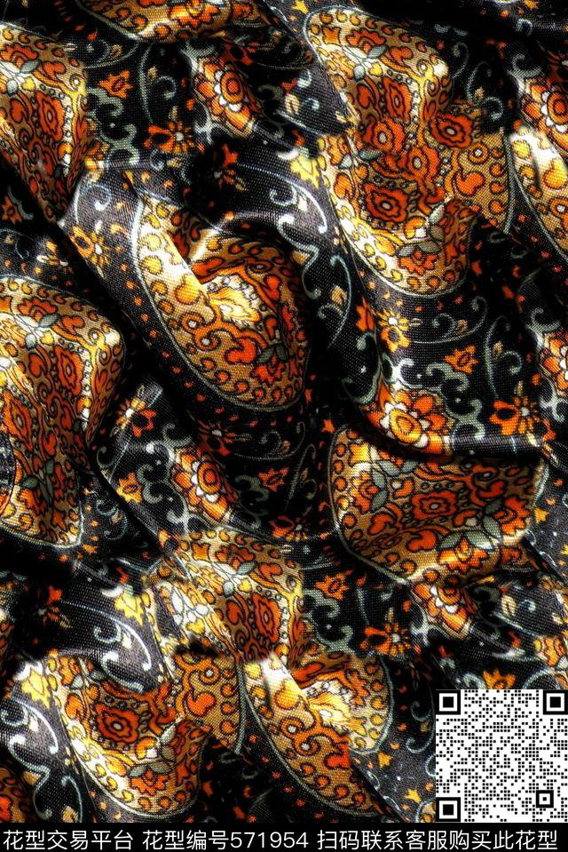 时尚大牌欧美风格腰果印花女装华亿平台数码印花华亿平台下载（图片编号: 571954） - 瓦栏（Walan）