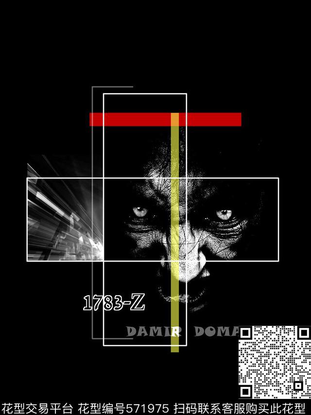 时尚潮流大牌特种兵人物数码印花华亿平台下载（图片编号: 571975） - 瓦栏（Walan）