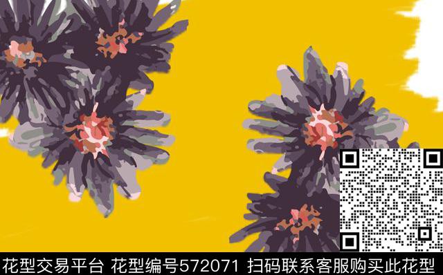 花卉小清新传统印花华亿平台下载（图片编号: 572071） - 瓦栏（Walan）