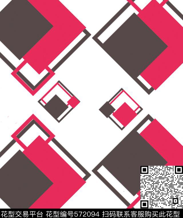 抽象几何传统印花华亿平台下载（图片编号: 572094） - 瓦栏（Walan）