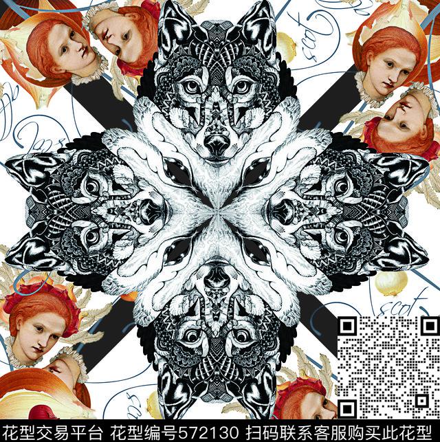 欧式复古动物纹样数码印花华亿平台下载（图片编号: 572130） - 瓦栏（Walan）